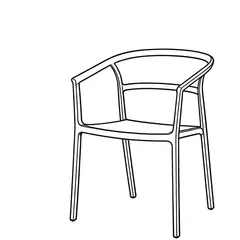 RTA DESIGN - Silla Porto, Negro, Con espaldar minimalista y diseño Moderno