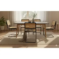 RTA DESIGN - Silla Vintage, Negro y Beige, Con Espaldar Transpirable y Diseño Retro