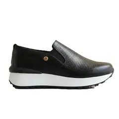EVEGONZ - TENIS DEPORTIVOS PARA MUJER CLAZADO COMODO EN CUERO NEGRO