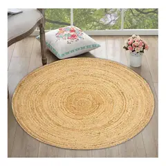 MIELTECH - Tapete alfombra yute trenzado artesanal 60 cm