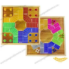 MIELTECH - Parqués Magnetico Doble Cara De 8 Y 6 Puestos Grande