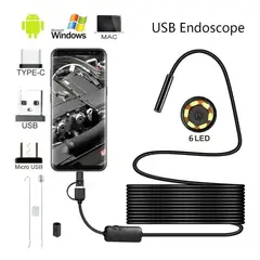 GENERICO - Cámara endoscópica flexible USB para teléfono celular Android de 2 metros