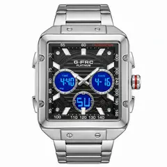 GENERICO - Reloj G-force Al193 Doble Hora En Acero + Estuche Premium