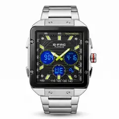 GENERICO - Reloj G-force Al193 Doble Hora En Acero + Estuche Premium