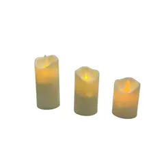 MAZUGI - Set 3 Velas LED Diferentes Tamaños Decorativas Luz Cálida