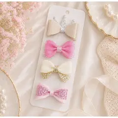 BABARIA - Set Pinzas Para Niñas Accesorios Para Cabello, Hebillas, Moños, Balacas, Diadema