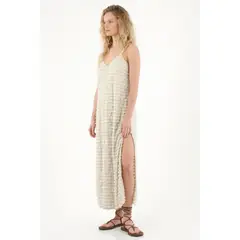 TENNIS - Vestido largo con boleros crudo para mujer