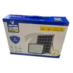 HOME - Reflector Led Solar 1000w Panel Solar Y Control Remoto Ip66 Carcasa Gris Oscuro Luz Blanco Frío