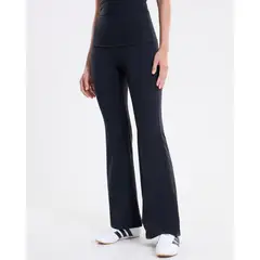 ATMOS - Leggins Flare Pretina Doblada Aerius Para Mujer Negro