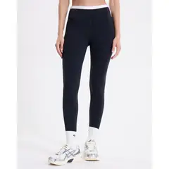 ATMOS - Leggins Regular Pretina Contraste Para Mujer Negro