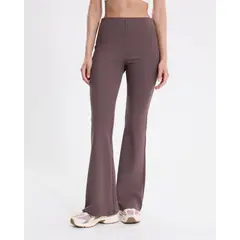 ATMOS - Pantalón Flare Tela Técnica Fluida Para Mujer Café