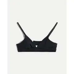 ATMOS - Top Triangular Cruzado Microfibra Para Mujer Negro