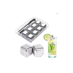 GENERICO - Set X8 Cubos De Hielo Whisky Reutilizable Acero Inoxidable