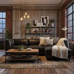 22 GRADOS DECORACION - Sofá en L Break 270cm x 190cm Cuero natural