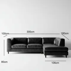 22 GRADOS DECORACION - Sofá en L Break 270cm x 190cm Nappa