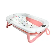 HAPPY BABY - Bañera Bebé Cojín y Termómetro Samy Rosado