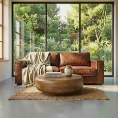 22 GRADOS DECORACION - Sofá GNR 200cm x 100cm Cuero natural