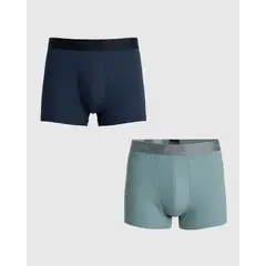 PATPRIMO - Set X2 Bóxers Largos Con Textura Microperforada Para Hombre X2 Para Hombre negro