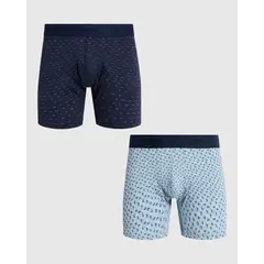PATPRIMO - Set X2 Bóxers Medios Con Estampado Para Hombre X2 Para Hombre negro