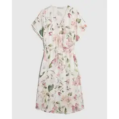 PATPRIMO - Vestido Cruzado Con Cintura Elástica Para Mujer Curvy Para Mujer Blanco