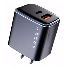 GENERICO - Cargador Lummy High End Dual USB-C + USB-A Carga Rápida