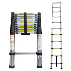 GENERICO - Escalera Telescopica De Aluminio 10 pasos 3.2 Metros
