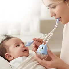 ZOCOCIO - Aspirador Nasal Succionador Nasal Saca Mocos Lavable Naranja