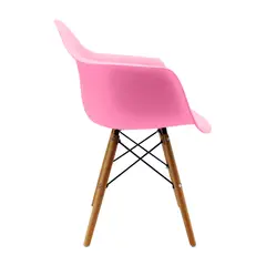 DISTRIONLINE - Silla Eames Clásica Con Brazos Color Rosa