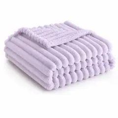 ABRICOL - Cobija Manta Termica Felpa Cama Doble 185x220 Color lila