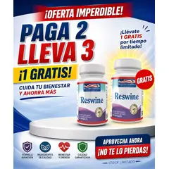 HEALTHY AMERICA - Reswine Resveratrol Pague 2 Lleve 3