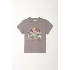 TENNIS - Camiseta estampada gris para mujer