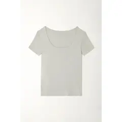 TENNIS - Camiseta básica manga corta verde para mujer