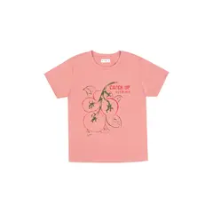 TENNIS - Camiseta naranja con estampado para mujer