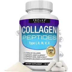GENERICO - Colágeno Hidrolizado Toplux Peptides - 1800 mg - 90 Tabletas Complex
