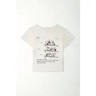 TENNIS - Camiseta básica con estampado localizado crudo para mujer
