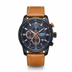 GENERICO - Reloj G-force Gr8291 Cronografo De Cuero + Estuche Premium