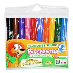 PARCHESITOS - Estuche Plumon Marcador Jumbo X10 Color
