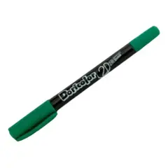 DORICOLOR - Marcador Doble Punta Permanente Verde X 8 Und