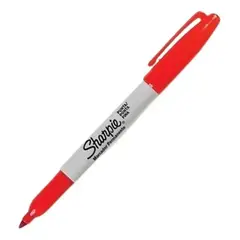 SHARPIE - Marcador Permanente Punta Fina X6 Und Rojo