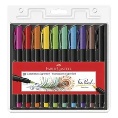 FABER CASTELL - Plumones Punta Pincel Soft X 10 Uds