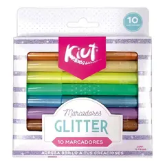 NORMA - Marcadores Kiut Glitter X10 Puntales Precisos Para Manualidades