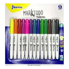 NORMA - Marcador Permanente Punta Fina Marktodo X 13pcs