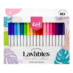 NORMA - Marcadores Lavables Kiut 80 Uds Tinta Agua