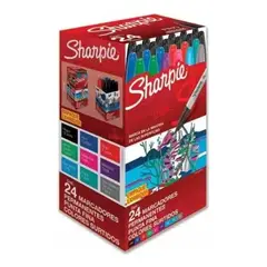 SHARPIE - Marcadores Permanente Fino Exhibidor X 24 Unid