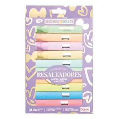 SCRIBE - 6 Caja Resaltador Pastel X10 Colores