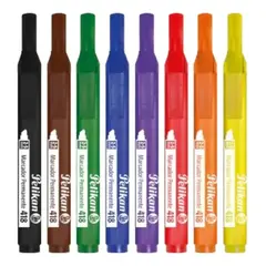 PELIKAN - Marcador Permanente 418 Grueso 12 Caja X4 Surtido