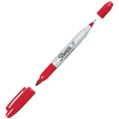 SHARPIE - Marcador Permanente Doble Punta Twin X48 Rojo