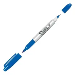 SHARPIE - Marcador Permanente Doble Punta Twin X48 Azul