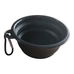 GENERICO - Bebedero Comedero Plegable para Perros y Gatos en Silicona 300 mL con Mosquetón Portátil