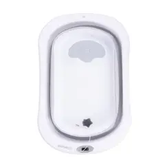 BEBESIT - Bañera Plegable Ocean Con Termometro y Caballete y Soporte Gris